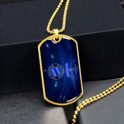 Soccer - SCD003 - FC Bayern Munich - UEFA Champions League - Soccer Dog Tag - Military Ball Chain - Luxury Dog Tag