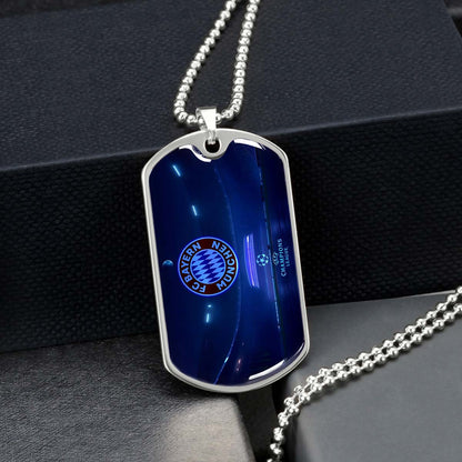 Soccer - SCD003 - FC Bayern Munich - UEFA Champions League - Soccer Dog Tag - Military Ball Chain - Luxury Dog Tag