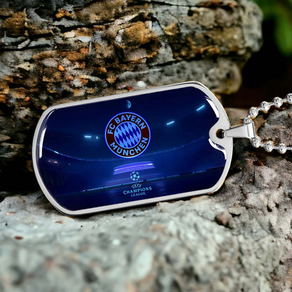Soccer - SCD003 - FC Bayern Munich - UEFA Champions League - Soccer Dog Tag - Military Ball Chain - Luxury Dog Tag