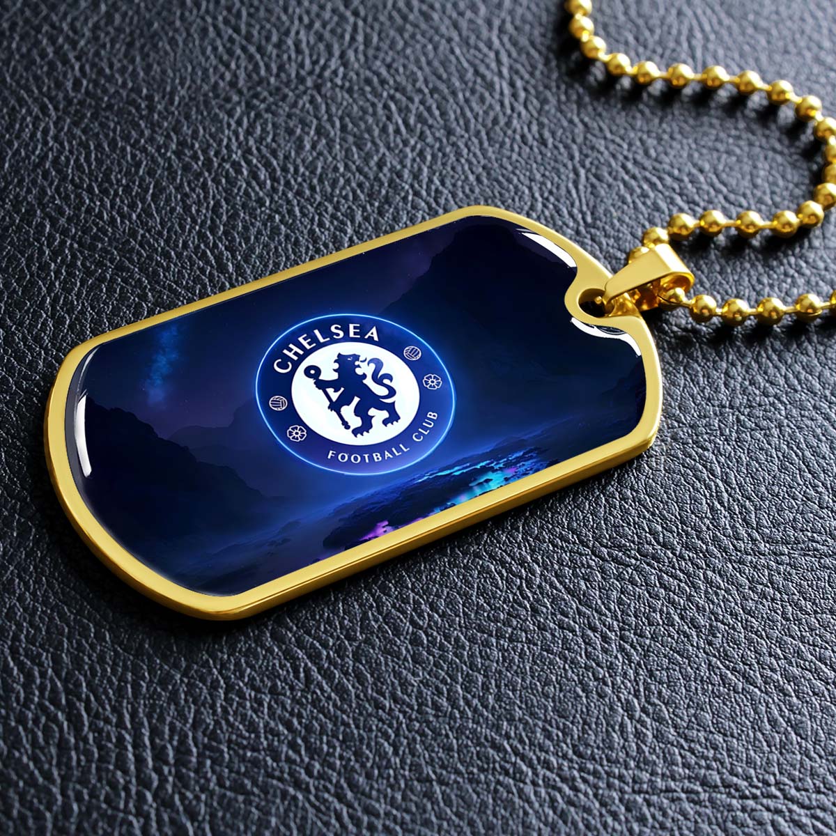 Soccer - SCD004 - Chelsea FC - Football Club - Soccer Dog Tag - Military Ball Chain - Luxury Dog Tag