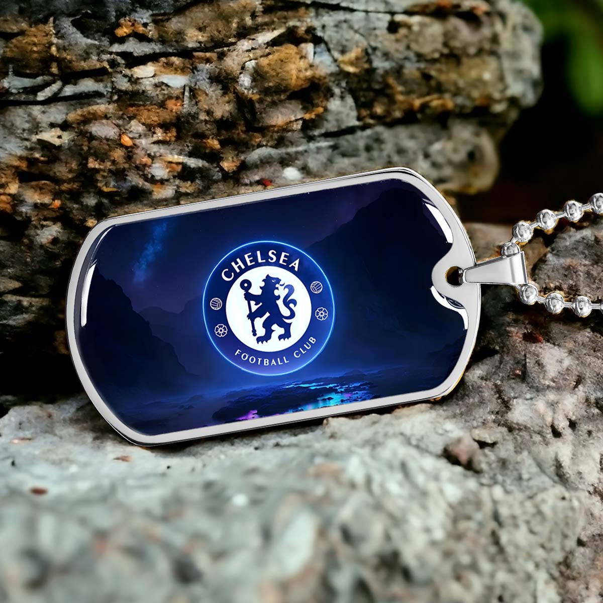 Soccer - SCD004 - Chelsea FC - Football Club - Soccer Dog Tag - Military Ball Chain - Luxury Dog Tag
