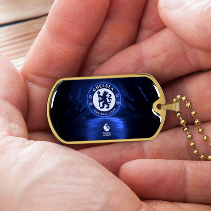 Soccer - SCD005 - Chelsea FC - Football Club - Soccer Dog Tag - Military Ball Chain - Luxury Dog Tag