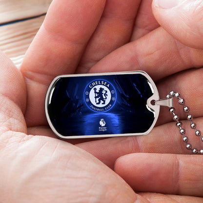 Soccer - SCD005 - Chelsea FC - Football Club - Soccer Dog Tag - Military Ball Chain - Luxury Dog Tag