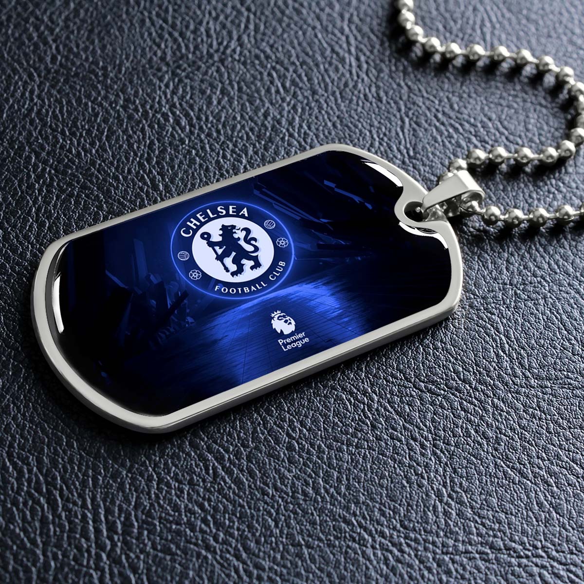 Soccer - SCD005 - Chelsea FC - Football Club - Soccer Dog Tag - Military Ball Chain - Luxury Dog Tag