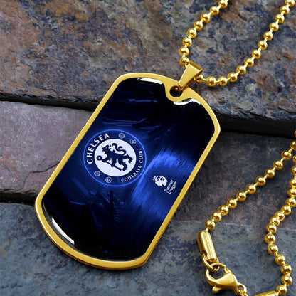 Soccer - SCD005 - Chelsea FC - Football Club - Soccer Dog Tag - Military Ball Chain - Luxury Dog Tag