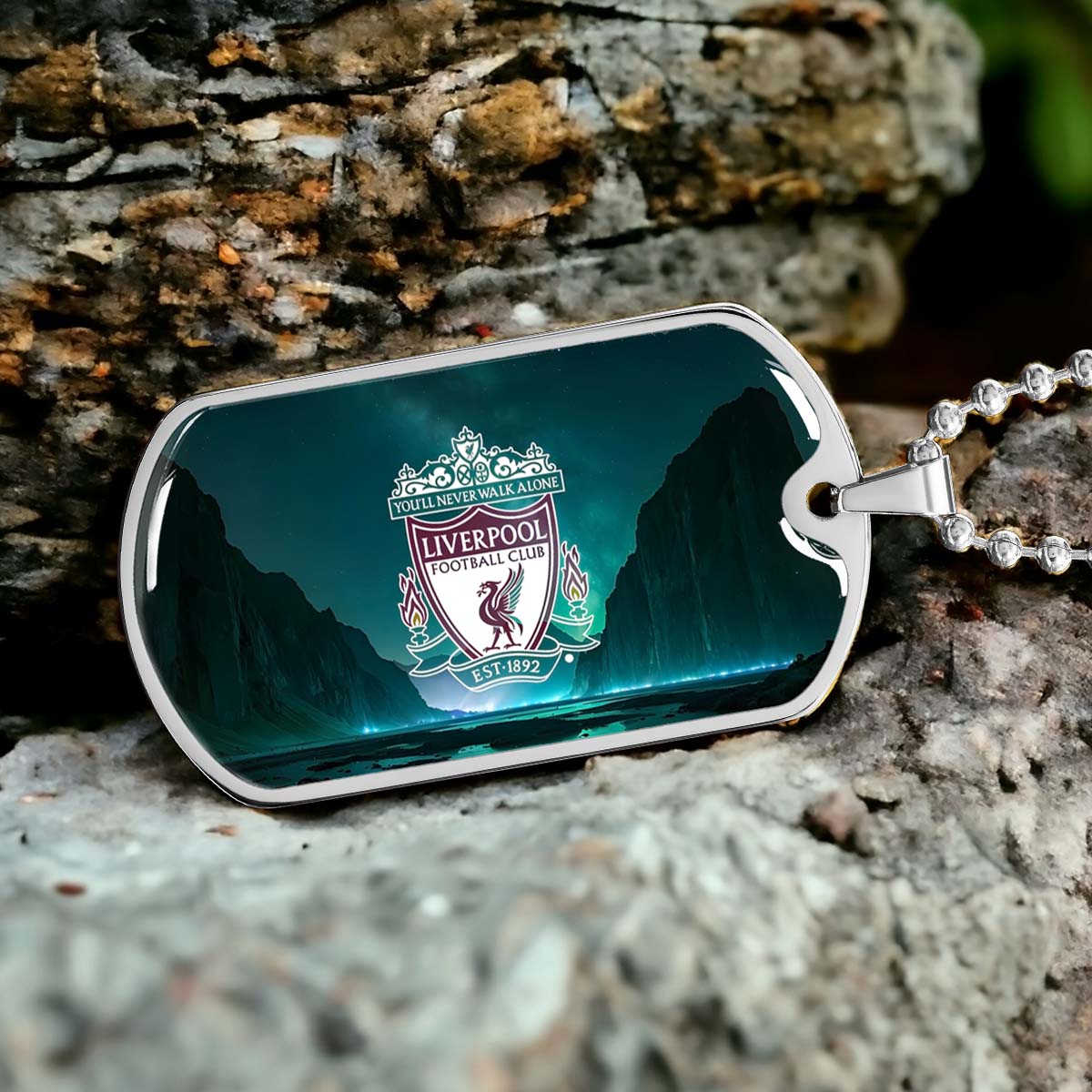 Soccer - SCD006 - You Never Walk Alone - Liverpool FC - Football Club - Soccer Dog Tag - Military Ball Chain - Luxury Dog Tag