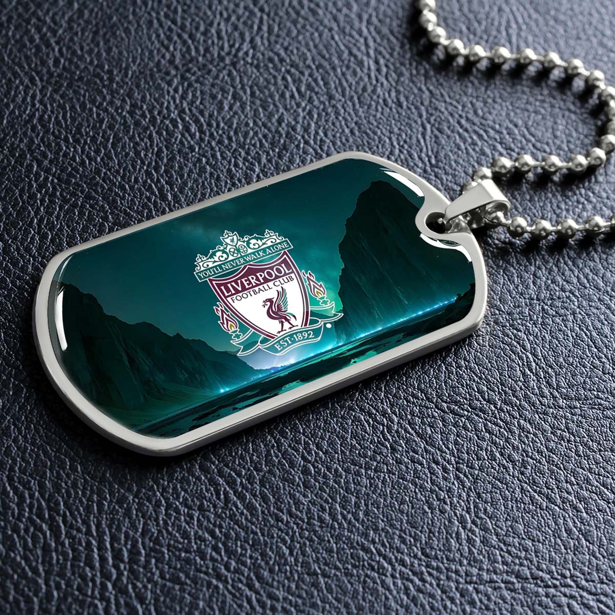Soccer - SCD006 - You Never Walk Alone - Liverpool FC - Football Club - Soccer Dog Tag - Military Ball Chain - Luxury Dog Tag
