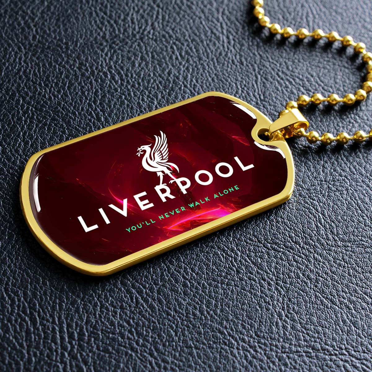 Soccer - SCD007 - You Never Walk Alone - Liverpool FC - Football Club - Soccer Dog Tag - Military Ball Chain - Luxury Dog Tag