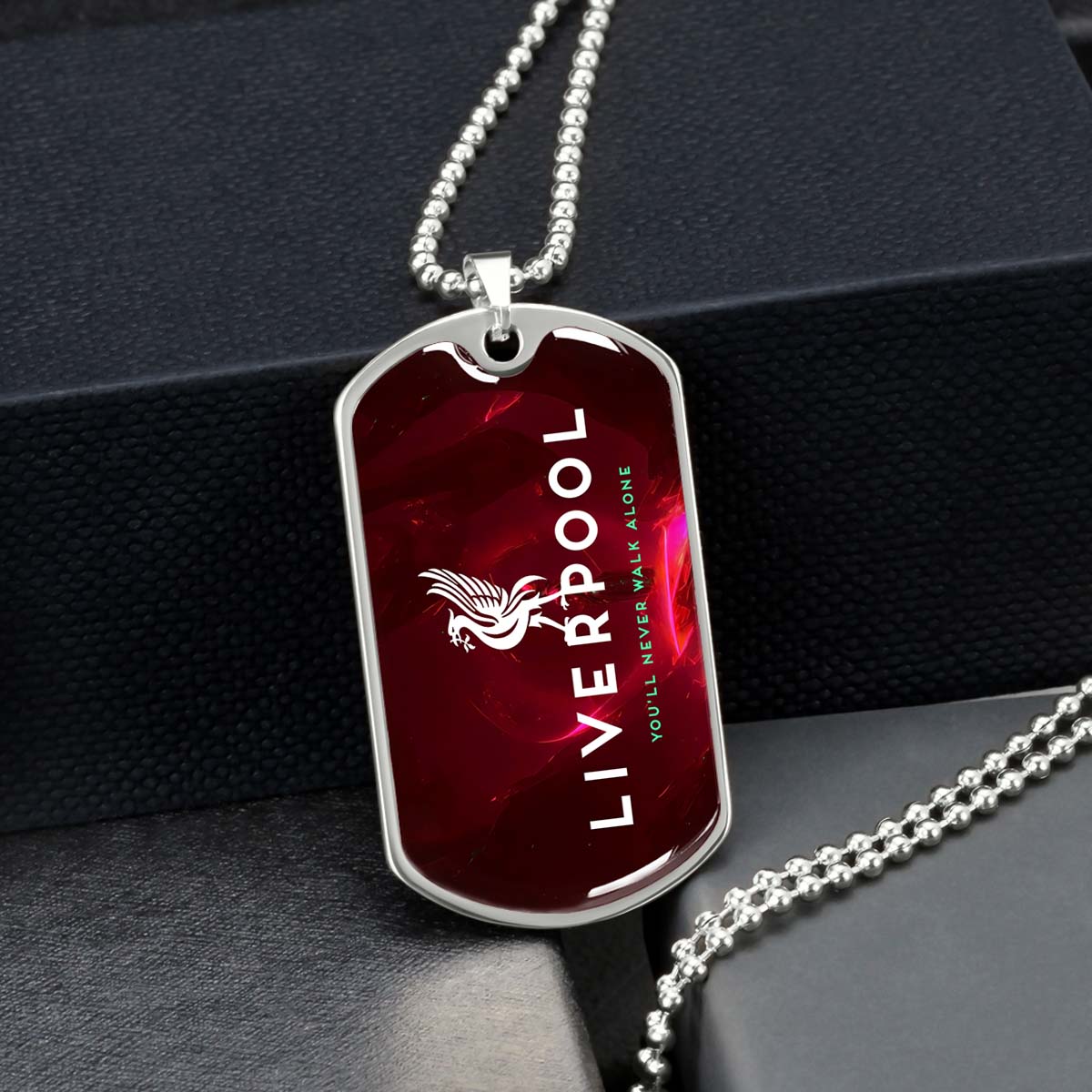 Soccer - SCD007 - You Never Walk Alone - Liverpool FC - Football Club - Soccer Dog Tag - Military Ball Chain - Luxury Dog Tag
