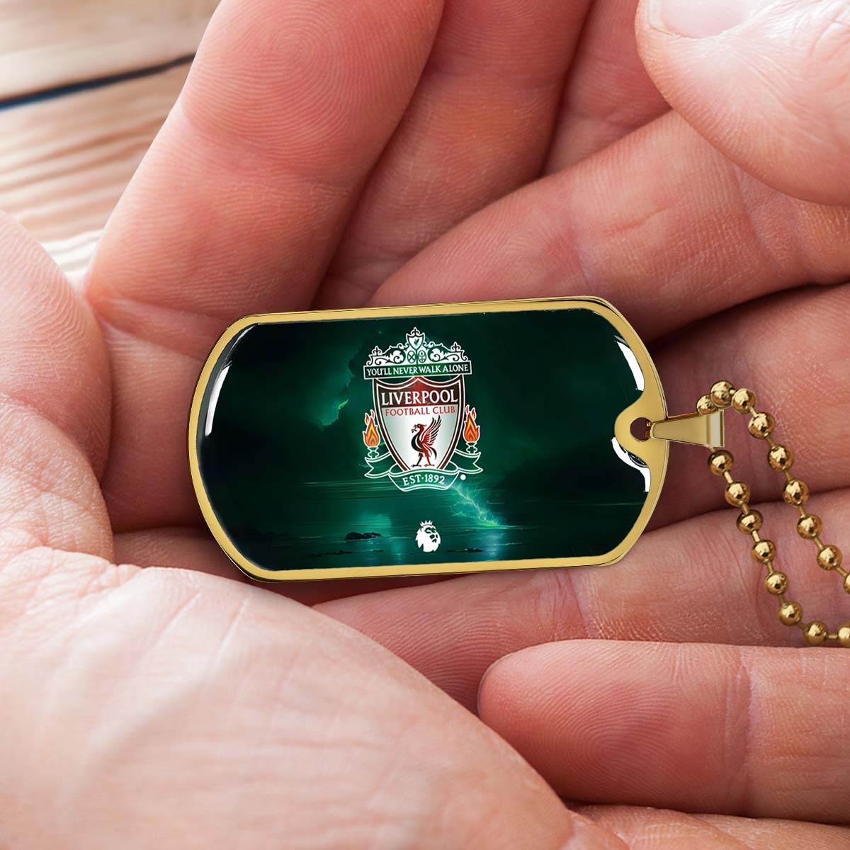 Soccer - SCD008 - You Never Walk Alone - Liverpool FC - Football Club - Soccer Dog Tag - Military Ball Chain - Luxury Dog Tag
