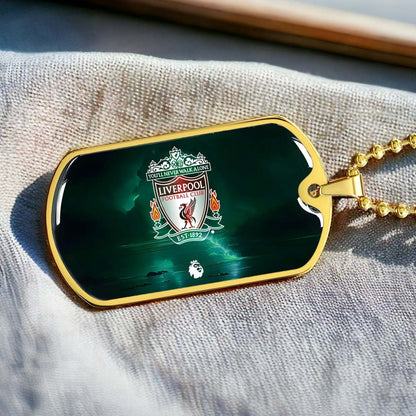 Soccer - SCD008 - You Never Walk Alone - Liverpool FC - Football Club - Soccer Dog Tag - Military Ball Chain - Luxury Dog Tag