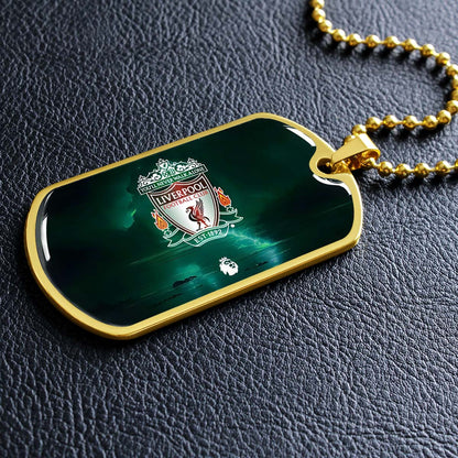 Soccer - SCD008 - You Never Walk Alone - Liverpool FC - Football Club - Soccer Dog Tag - Military Ball Chain - Luxury Dog Tag