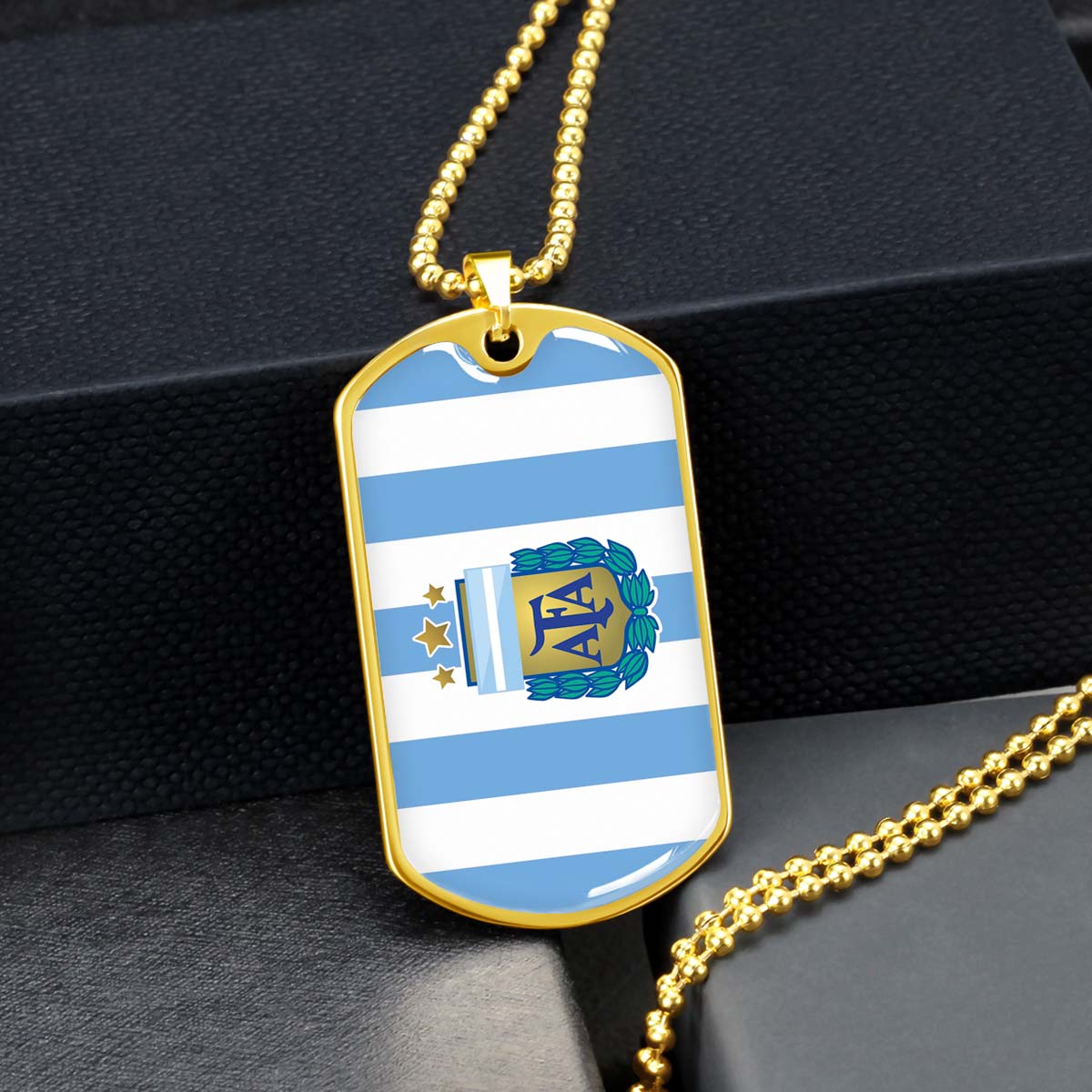 Soccer - SCD009 - Argentina - National Football Team - Soccer Dog Tag - Military Ball Chain - Luxury Dog Tag