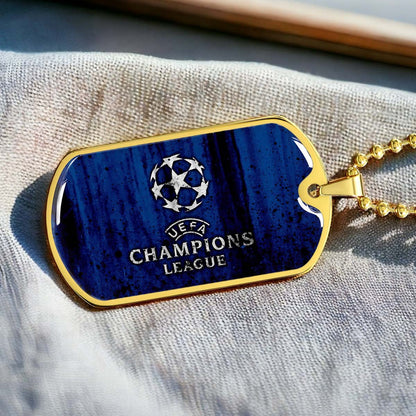 Soccer - SCD010 - UEFA Champions League - Soccer Dog Tag - Military Ball Chain - Luxury Dog Tag