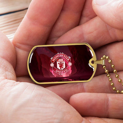 Soccer - SCD011 - Manchester United - Soccer Dog Tag - Military Ball Chain - Luxury Dog Tag