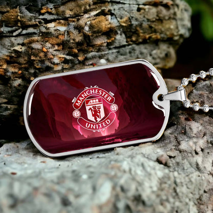 Soccer - SCD011 - Manchester United - Soccer Dog Tag - Military Ball Chain - Luxury Dog Tag