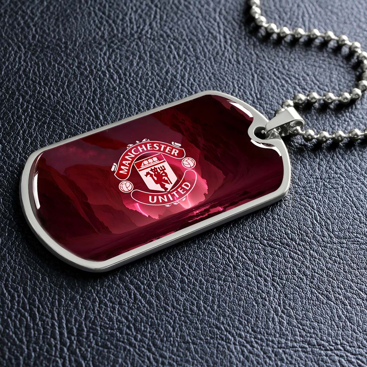 Soccer - SCD011 - Manchester United - Soccer Dog Tag - Military Ball Chain - Luxury Dog Tag