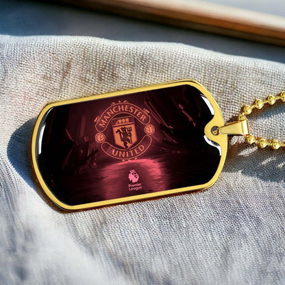 Soccer - SCD012 - Manchester United - Soccer Dog Tag - Military Ball Chain - Luxury Dog Tag