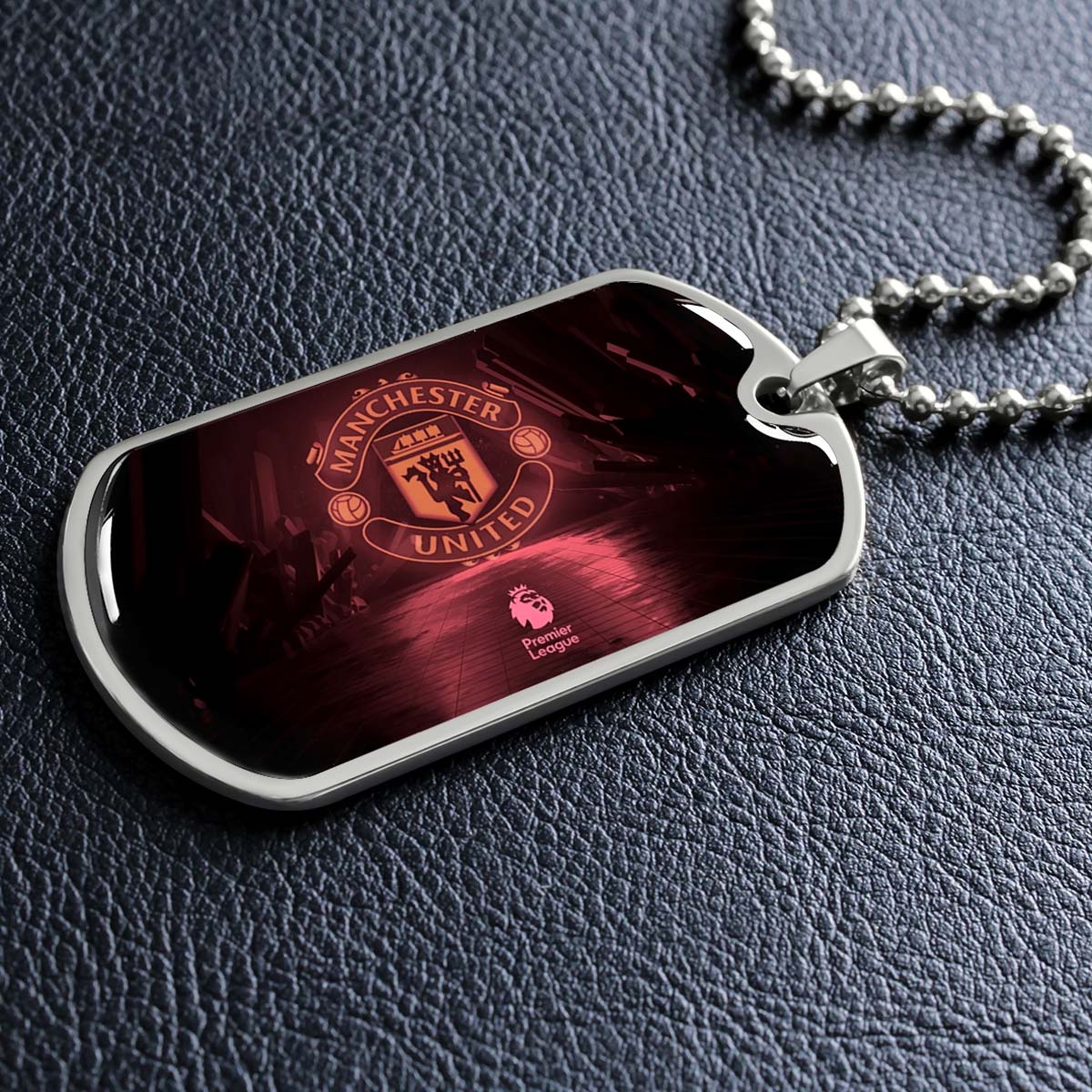 Soccer - SCD012 - Manchester United - Soccer Dog Tag - Military Ball Chain - Luxury Dog Tag