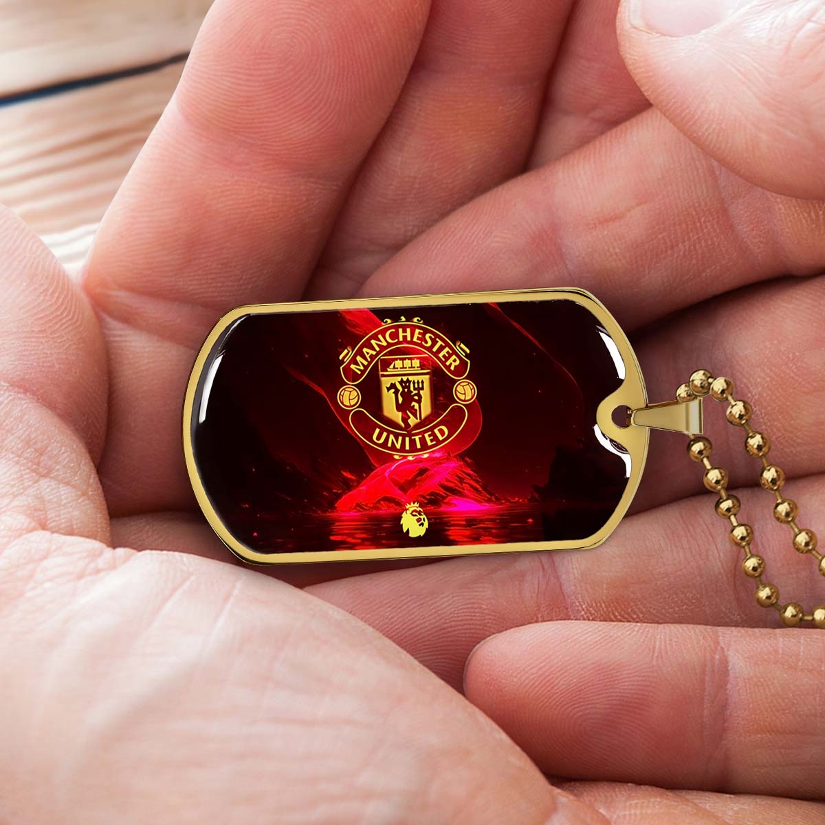 Soccer - SCD013 - Manchester United - Soccer Dog Tag - Military Ball Chain - Luxury Dog Tag