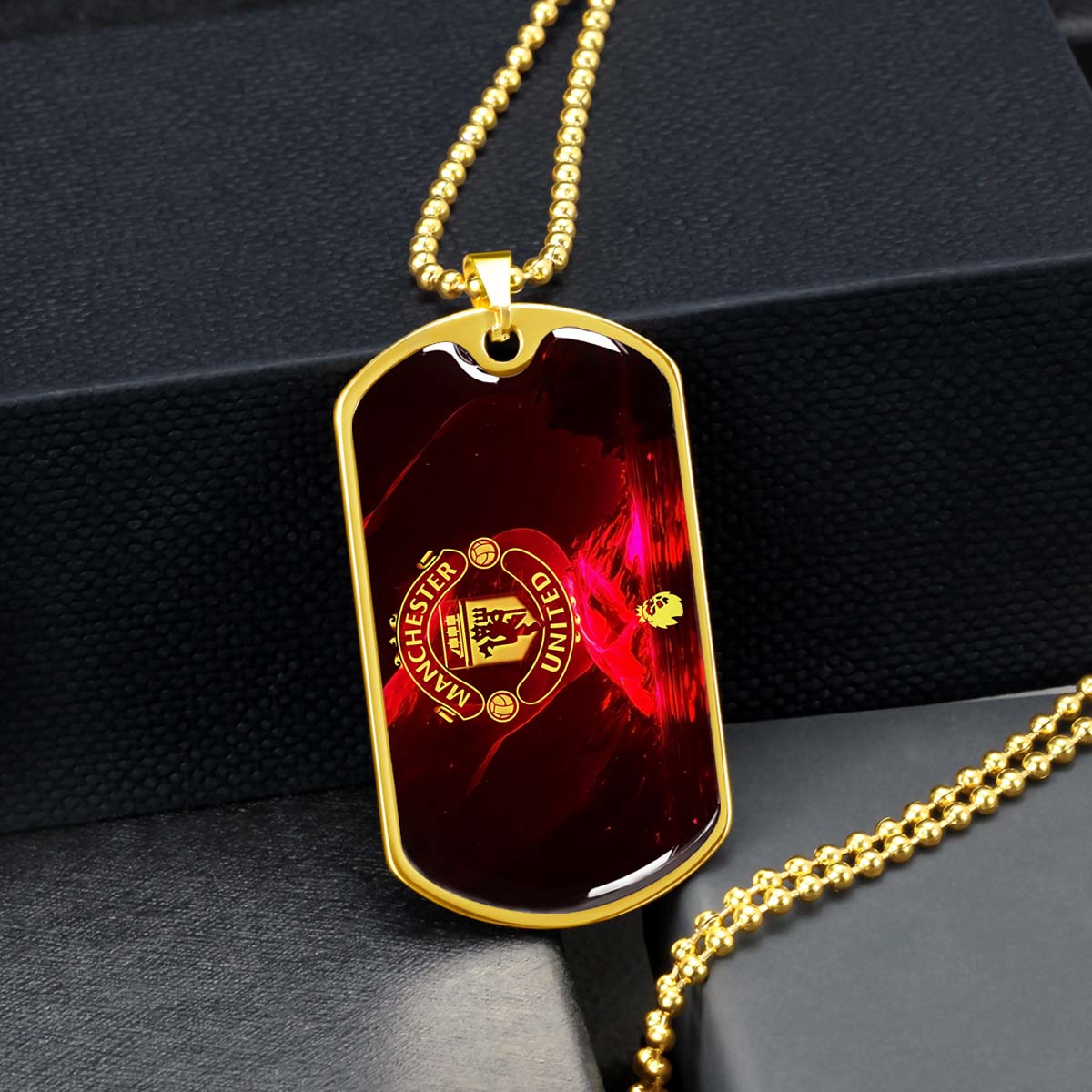 Soccer - SCD013 - Manchester United - Soccer Dog Tag - Military Ball Chain - Luxury Dog Tag