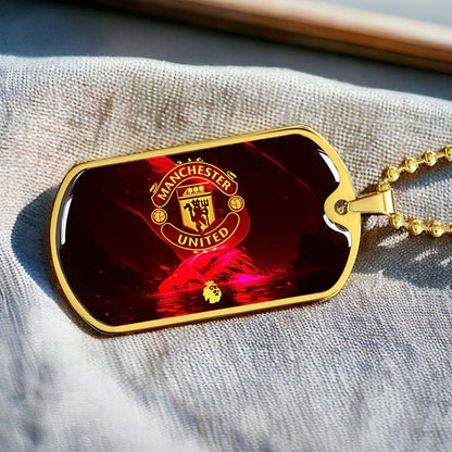Soccer - SCD013 - Manchester United - Soccer Dog Tag - Military Ball Chain - Luxury Dog Tag