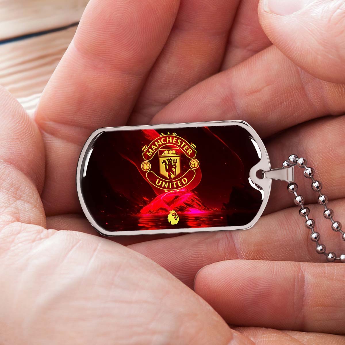Soccer - SCD013 - Manchester United - Soccer Dog Tag - Military Ball Chain - Luxury Dog Tag