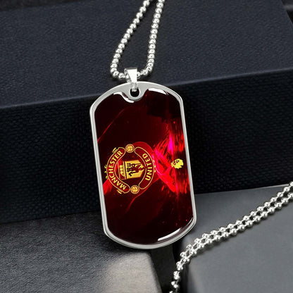 Soccer - SCD013 - Manchester United - Soccer Dog Tag - Military Ball Chain - Luxury Dog Tag