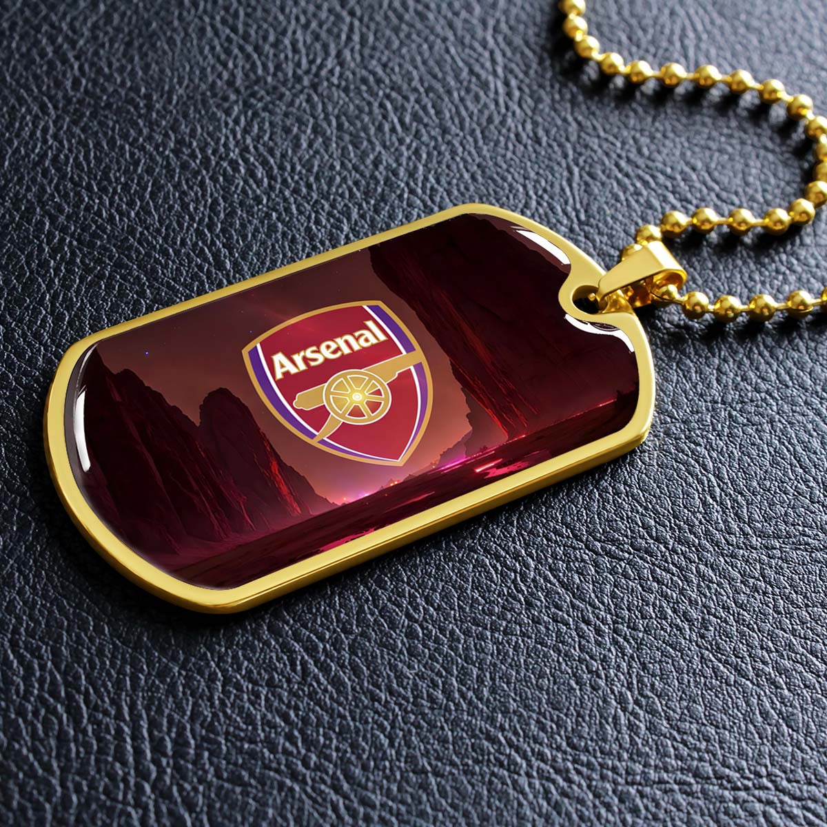 Soccer - SCD015 - Arsenal FC - Soccer Dog Tag - Military Ball Chain - Luxury Dog Tag