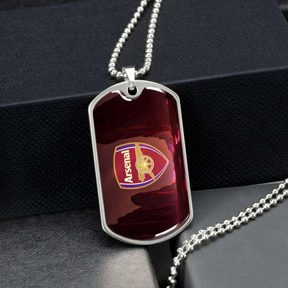 Soccer - SCD015 - Arsenal FC - Soccer Dog Tag - Military Ball Chain - Luxury Dog Tag