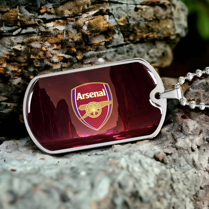 Soccer - SCD015 - Arsenal FC - Soccer Dog Tag - Military Ball Chain - Luxury Dog Tag