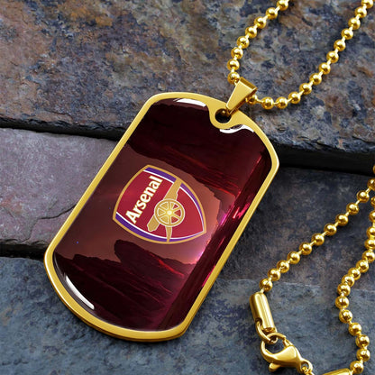 Soccer - SCD015 - Arsenal FC - Soccer Dog Tag - Military Ball Chain - Luxury Dog Tag