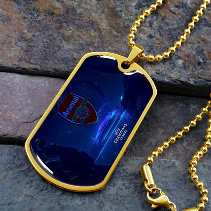 Soccer - SCD017 - Arsenal FC - UEFA Champions League - Soccer Dog Tag - Military Ball Chain - Luxury Dog Tag