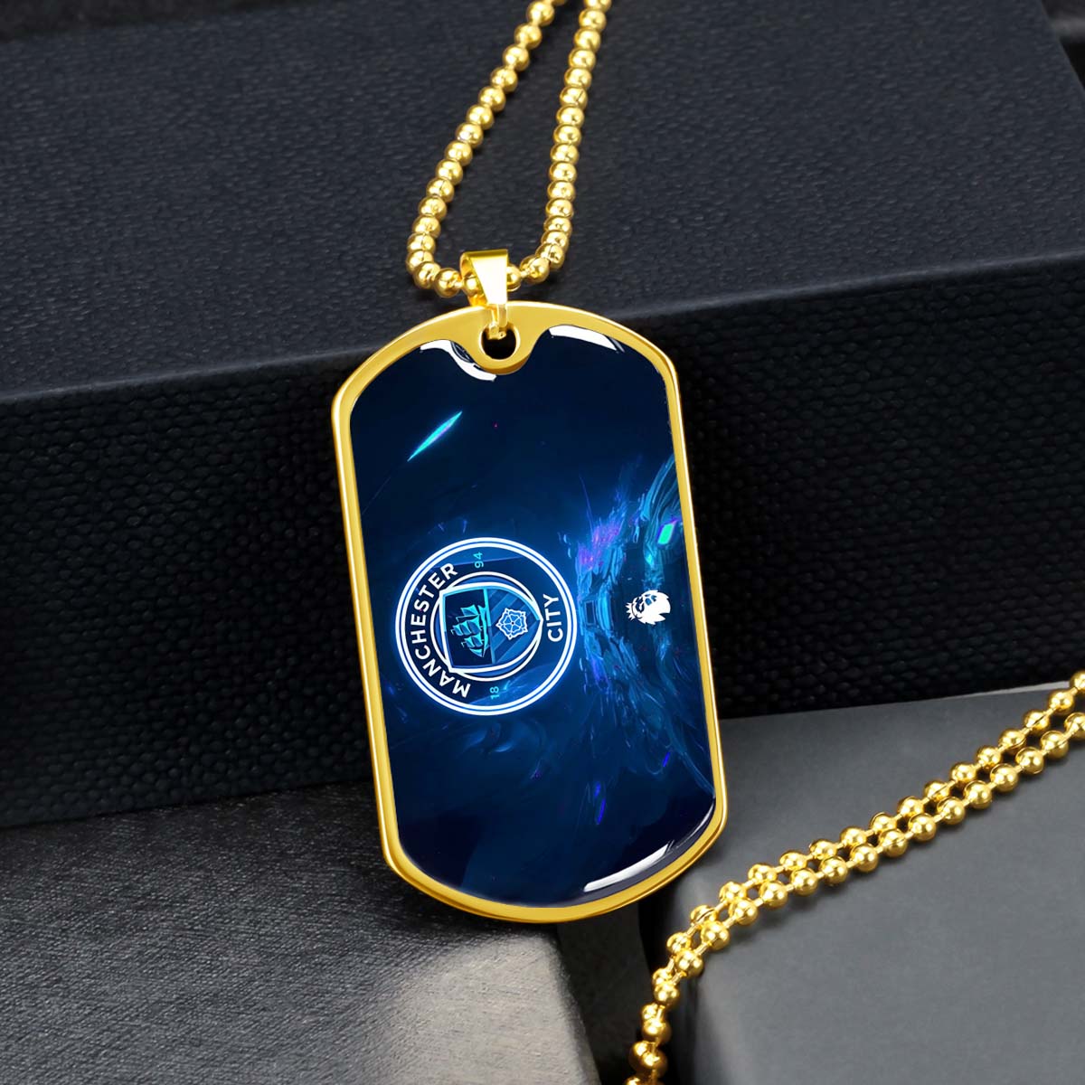Soccer - SCD021 - Manchester City - Premier League - Soccer Dog Tag - Military Ball Chain - Luxury Dog Tag