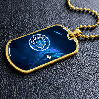 Soccer - SCD021 - Manchester City - Premier League - Soccer Dog Tag - Military Ball Chain - Luxury Dog Tag