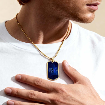 Soccer - SCD026 - FC Barcelona - FCB - UEFA Champions League - Soccer Dog Tag - Military Ball Chain - Luxury Dog Tag