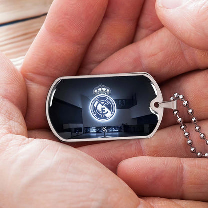 Soccer - SCD030 - In The House Real Madrid C.F - UEFA Champions League - Soccer Dog Tag - Military Ball Chain - Luxury Dog Tag