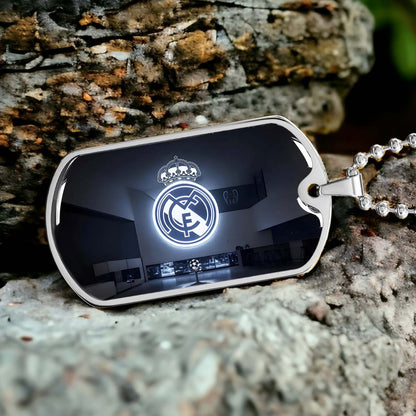 Soccer - SCD030 - In The House Real Madrid C.F - UEFA Champions League - Soccer Dog Tag - Military Ball Chain - Luxury Dog Tag