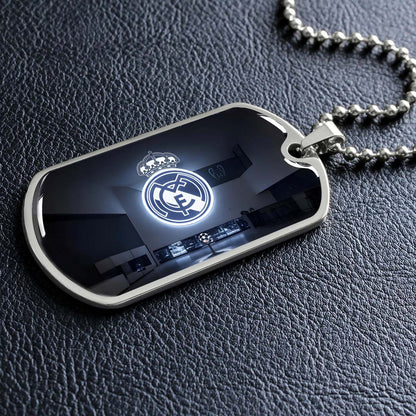 Soccer - SCD030 - In The House Real Madrid C.F - UEFA Champions League - Soccer Dog Tag - Military Ball Chain - Luxury Dog Tag