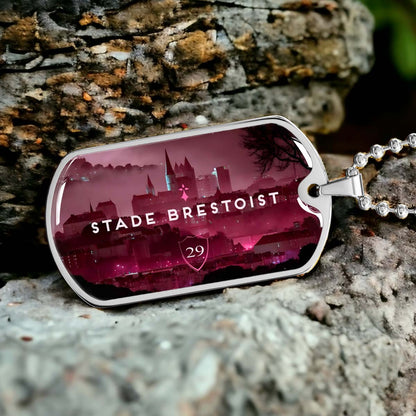 Soccer - SCD032 - Stade Brestoist 29 - Soccer Dog Tag - Military Ball Chain - Luxury Dog Tag