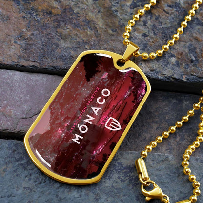 Soccer - SCD033 - AS Monaco - Association Sportive Monaco - Football Club - Soccer Dog Tag - Military Ball Chain - Luxury Dog Tag