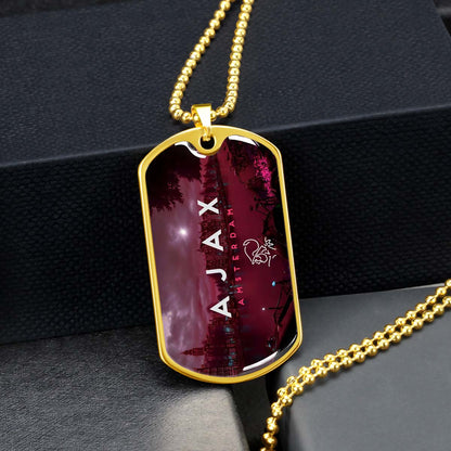 Soccer - SCD035 - Ajax Amsterdam - Soccer Dog Tag - Military Ball Chain - Luxury Dog Tag