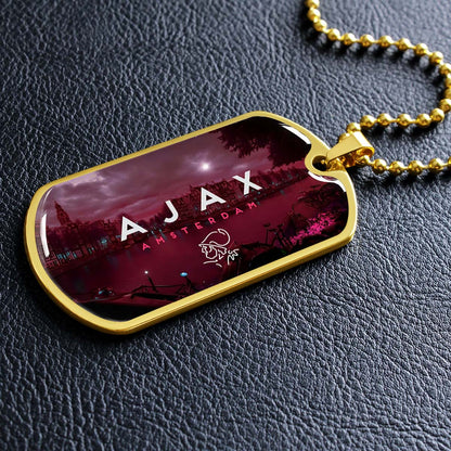 Soccer - SCD035 - Ajax Amsterdam - Soccer Dog Tag - Military Ball Chain - Luxury Dog Tag