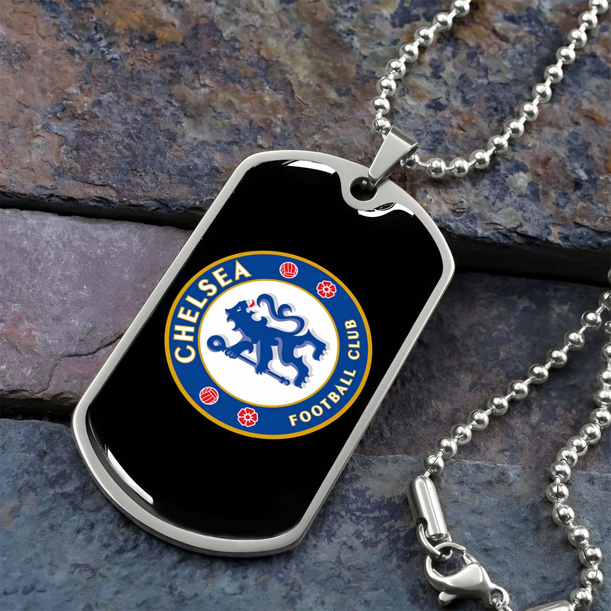 Soccer - SCD037 - Chelsea FC - Football Club - Soccer Dog Tag - Military Ball Chain - Luxury Dog Tag