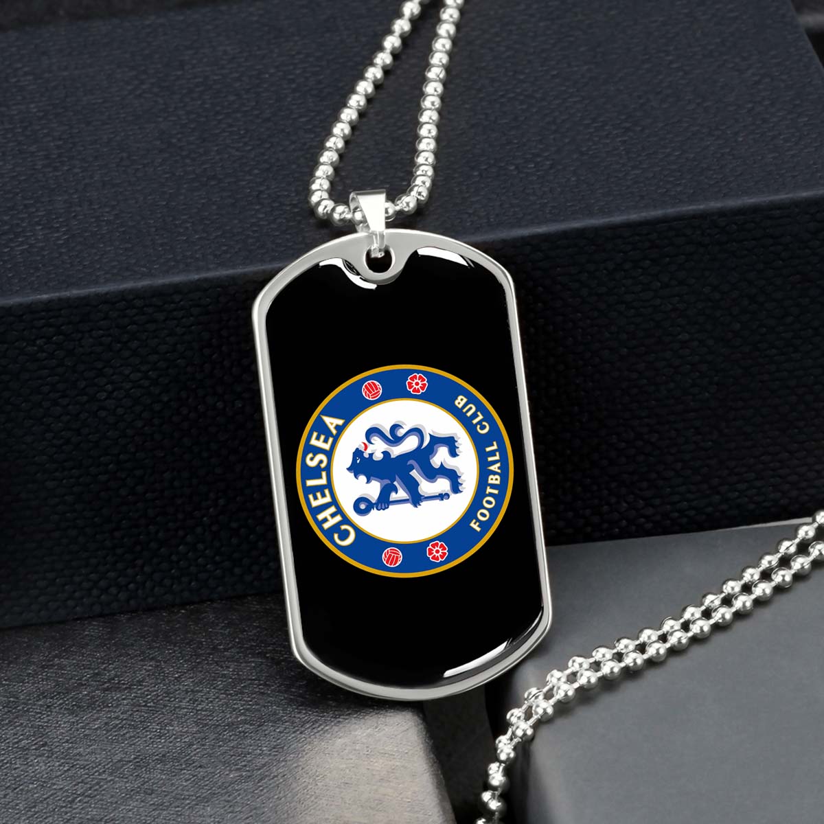 Soccer - SCD037 - Chelsea FC - Football Club - Soccer Dog Tag - Military Ball Chain - Luxury Dog Tag