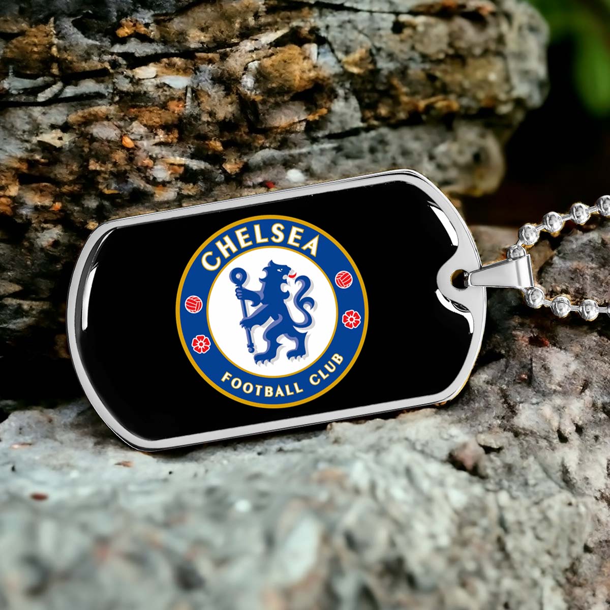 Soccer - SCD037 - Chelsea FC - Football Club - Soccer Dog Tag - Military Ball Chain - Luxury Dog Tag