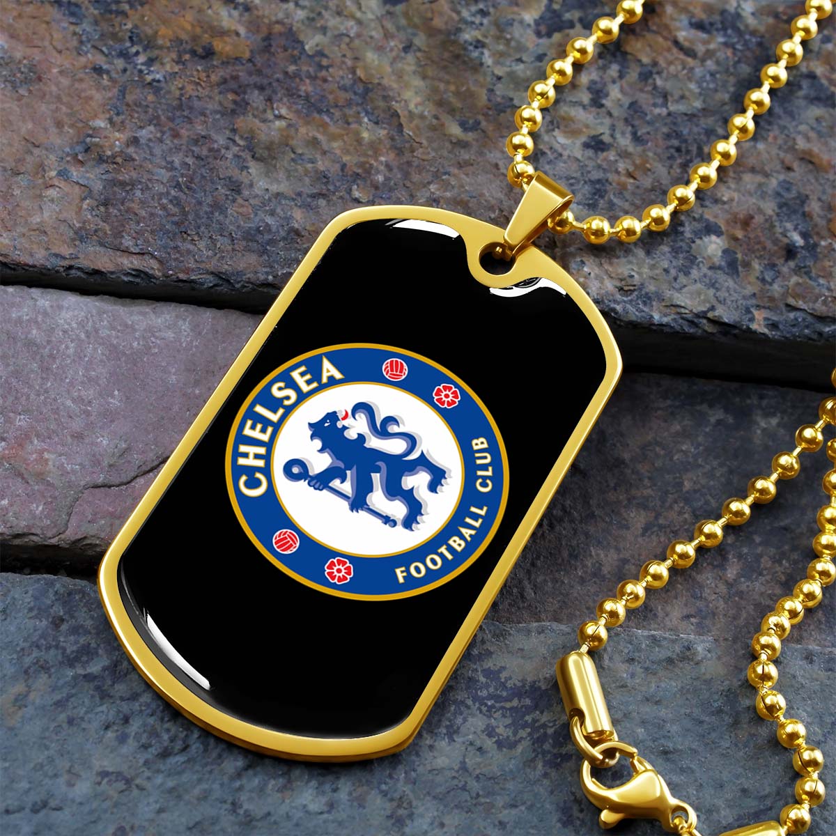 Soccer - SCD037 - Chelsea FC - Football Club - Soccer Dog Tag - Military Ball Chain - Luxury Dog Tag