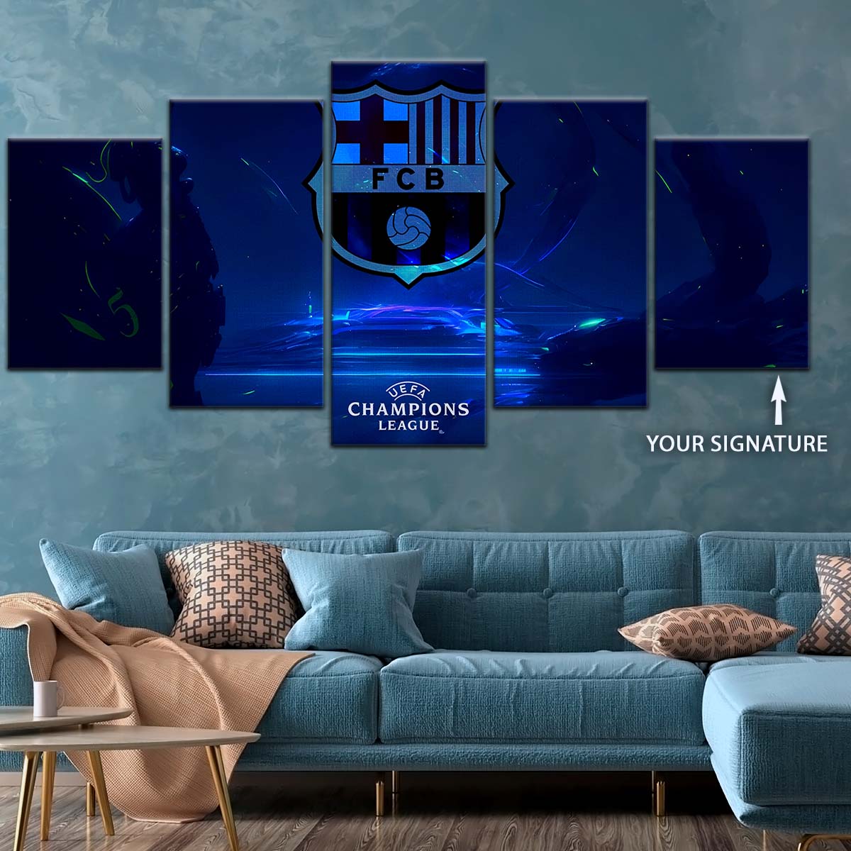 Soccer Wall Art - FB5057 - Champions League FC Barcelona - Soccer Poster - Soccer Canvas