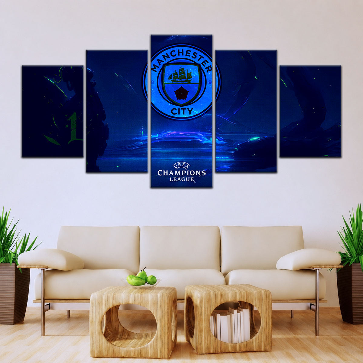 Soccer Canvas Wall Art - FB5048 - Manchester City FC