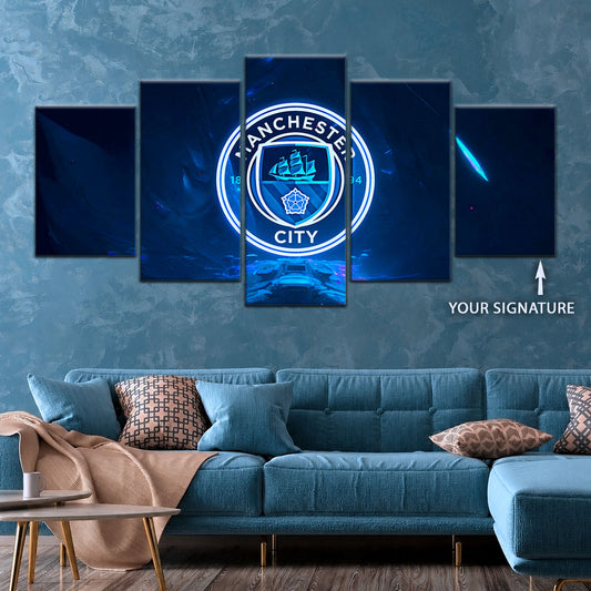 Soccer Wall Art - FB5050 - Ocean Manchester City FC - Soccer Poster - Soccer Canvas